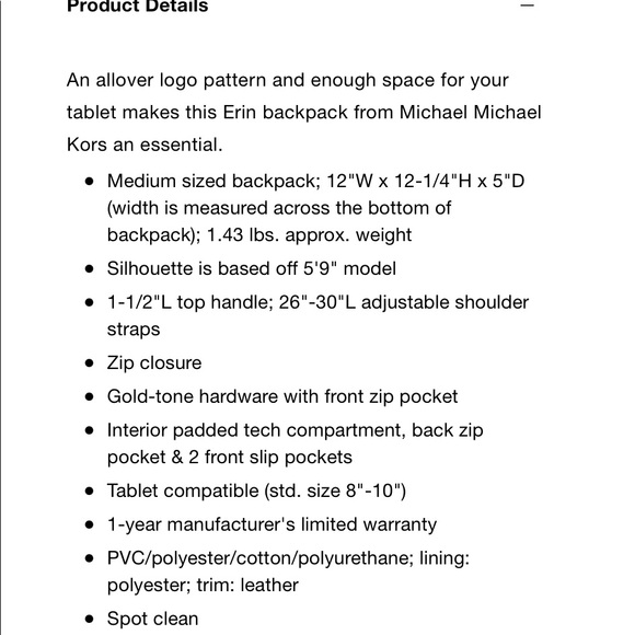 Mk backpack - Picture 2 of 4